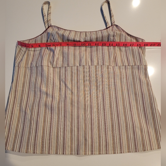 TORRID Pinstripe Open Back Tank Top Size 1 - Picture 9 of 12